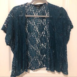 FOREVER 21 Teal Cardigan